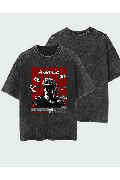 DEEFWEAR Tricou unisex cu imprimeu, spălat și uzat