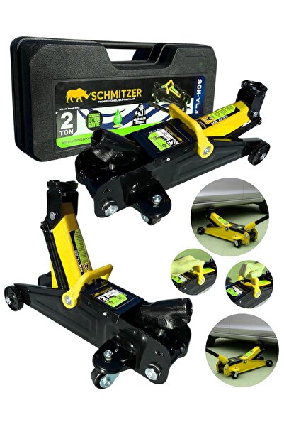 SCHMITZER 2,5 Ton’a Kadar Dayanıklı Çelik Araba Kaldırma Oto Krikosu Çantalı Tekerlekli Hidrolik Timsah Kriko