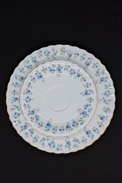 Royal Albert Memory Lane Bone China Porcelain Double Coffee Cup and Saucers 3 Pieces 120 ml