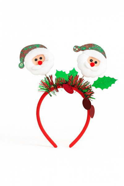 ELMATOLYE Kardan Adam Figürlü Yılbaşı Tacı Simli Noel Parti Saç Aksesuarı Chr...