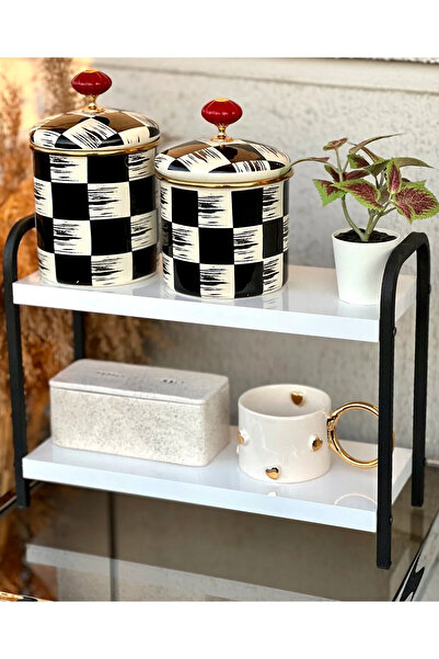 Benefse Mutfak Raf Beyaz Tezgah Üstü Raf Kahve Köşesi Raf Banyo Raf Baharatlık