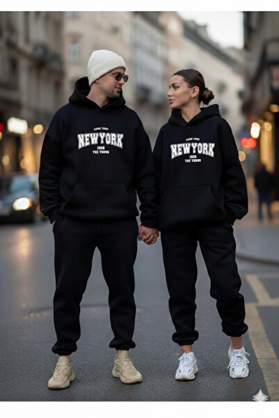 WOODROFFE Σετ αθλητικών κοστουμιών Dear Lover 'Come True NEW YORK' με τύπωμα (2 σετ των 4 ειδών) oversized αθλητικές φόρμες