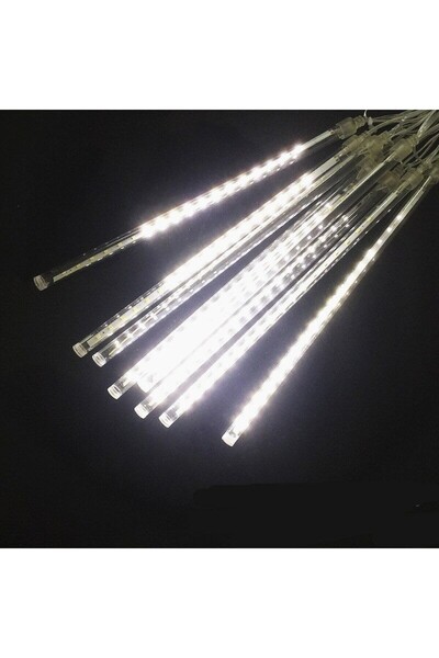 PORKY Shop LED Meteor Tube Lights 8 Tubes 80 cm with Snow Effect