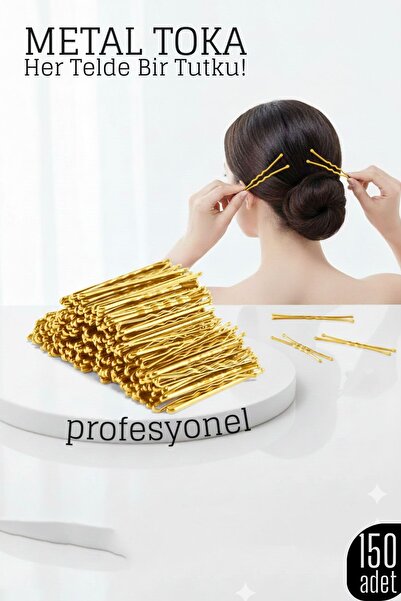 Transformacion 150-Piece Gold Metal Wire Hair Clip Set – for Professional Hair Styling 722417