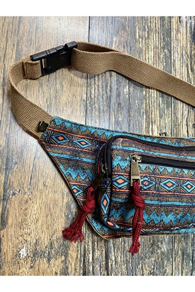 street&bagdnz Retro Patterned Bohemian Ethnic Authentic Shoulder and Waist Bag for Daily Travel Use