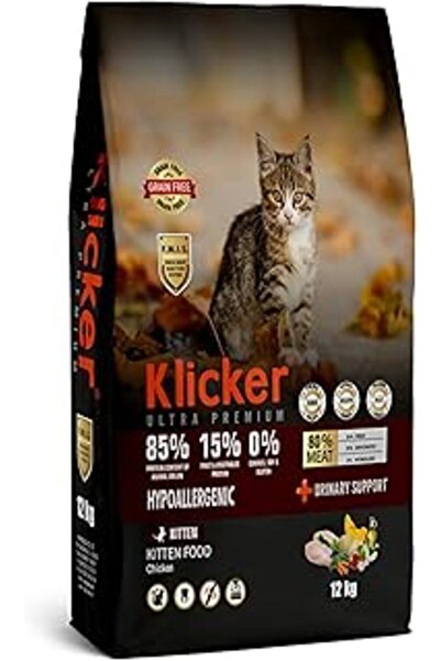 Klicker Tahılsız Yavru Kedi Maması Tavuklu 12Kg