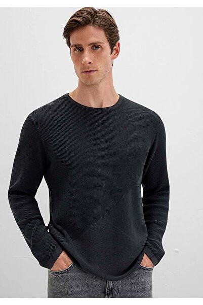 Mavi M070702-900 guler rotund Hanorac pentru bărbați tricou NEGRU