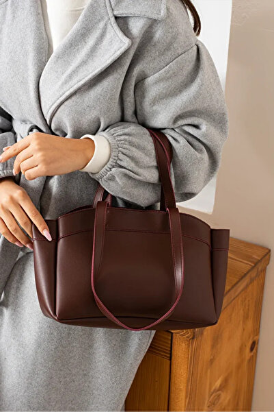 Rivina Mari Women's Magnet Closure Wallet Detailed Handbag and Shoulder Bag