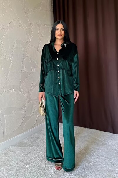 MODA Zarif Set Geniş Paça Palazzo Pantolon takım