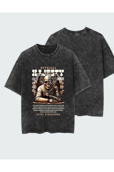 DEEFWEAR Τυπωμένο πλενόμενο αντίκα Unisex T-shirt