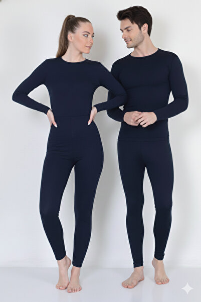 Isıl Termal | Cotton Unisex Thermal Comfortable Set Dark Blue (1 Piece)