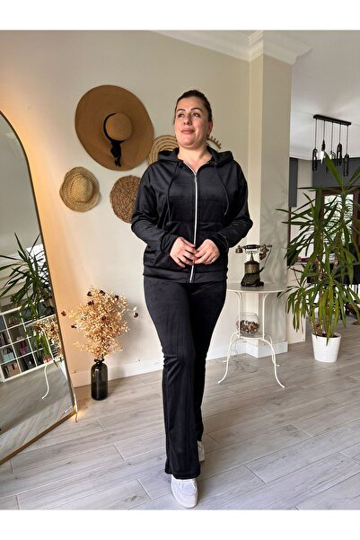 MJORA Flared Leggings Pants & Zippered Sweat Top and Bottom Set