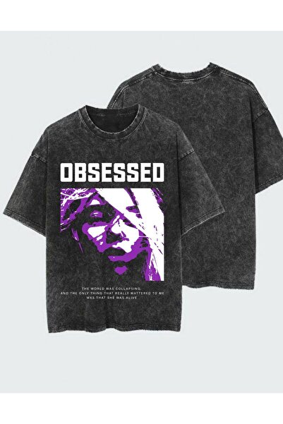 DEEFWEAR Tricou unisex cu imprimeu, spălat și uzat