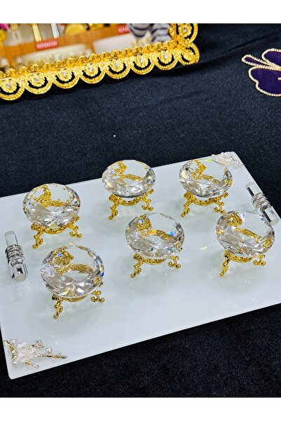EVRA 6 Adet Elmas Gold Kristal Lokumluk