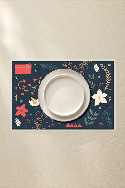 Grafiklas Kokina ve Kuş Desenli 42x30 Pvc Kaplamalı 4’lü Silinebilir Yılbaşı ...