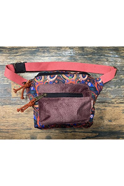 street&bagdnz Rez Ethnic Authentic Bohemian Waist Bag Daily Travel Usable Large Volume Dried Rose