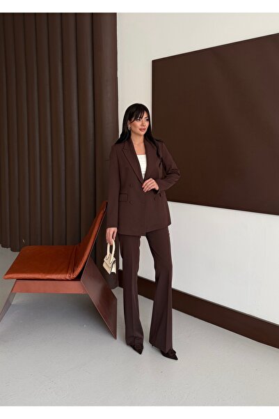 Nadrina Laser Cut Double-Breasted Suit