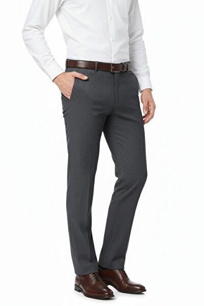 KAMER Men's Regular Fit Fabric Trousers Lycra Fabric Bgl-St05040