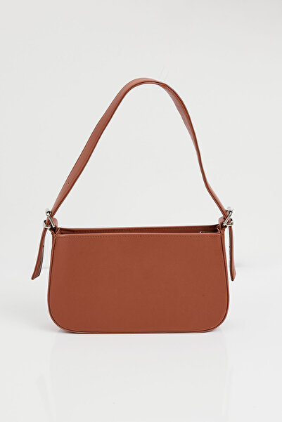 Modamorfo 010172 Flat Baguette Shoulder Bag - Tan