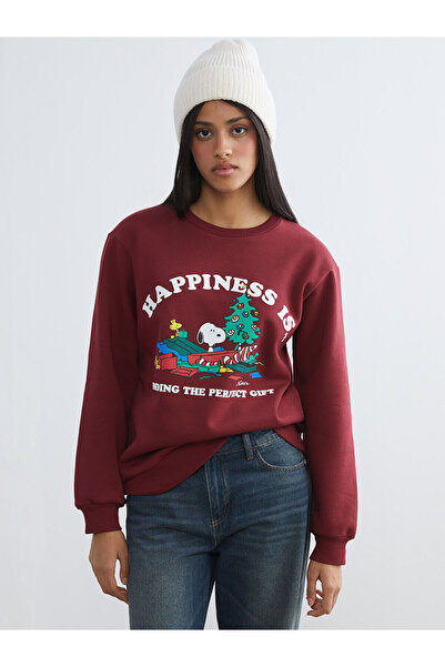 LC Waikiki Noua sezonă Özmarka Snoopy cu imprimeu supradimensionat Hanorac gr...