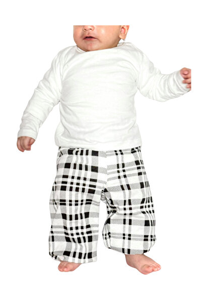 Drop Kids Children's Baby Pajama Set Long Sleeve White Plaid