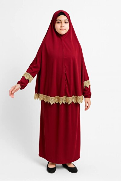 ALDAIYR Double Piece Women's Hijab Embroidered Prayer Dress Anti-Sweat Prayer Clothing