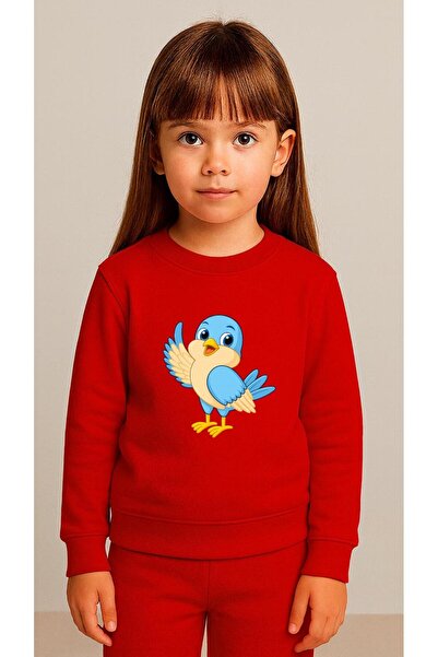 playwear Παιδικό Φούτερ Σετ BLUE BIRD με στάμπα για κορίτσια και αγόρια, με λ...