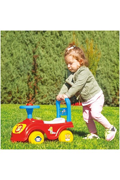 Tessari Educational Walker Ride-On Car with Horn and Storage - Colorful