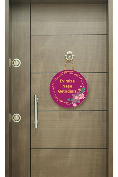 M&H Quality Ornament pentru ușă din MDF cu inscripția „Bine ați venit în casa...