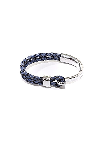 HER ŞEY NOTA www.herseynota.com Atlas Ring Gray Genuine Leather Hooked Men's Bracelet-01