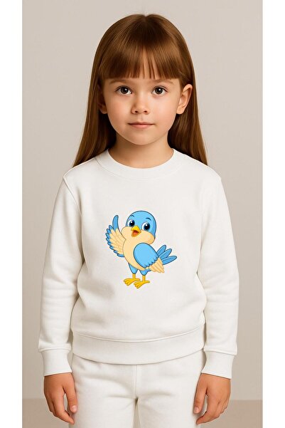 playwear Παιδικό Φούτερ Σετ BLUE BIRD με στάμπα για κορίτσια και αγόρια, με λ...