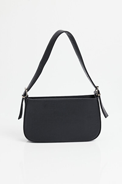 Modamorfo 010172 Flat Baguette Shoulder Bag - Black