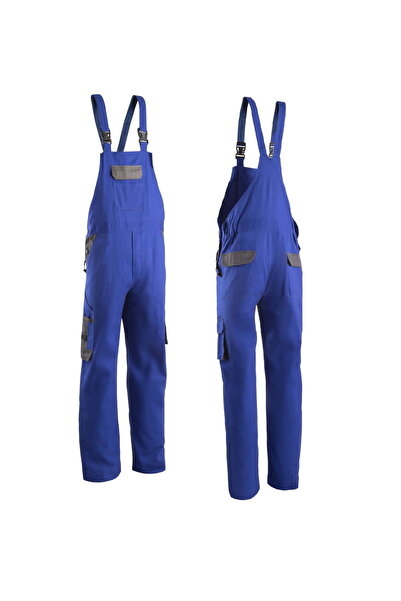 Coverguard Salopetă de lucru Commander II, albastră, bumbac, 260 g/m², buzunare multiple, cusături întărite, Covergua