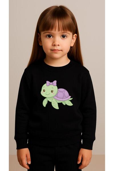 playwear Παιδικό Φούτερ Σετ με στάμπα KAPLUMBAĞ Ş για Κορίτσια και Αγόρια, με...