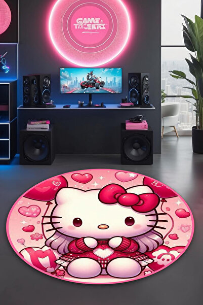 Reyhani Hello Kıtyy Kaymaz Taban Makinede Yıkanabilir Gaming Oyuncu Gamer Gen...