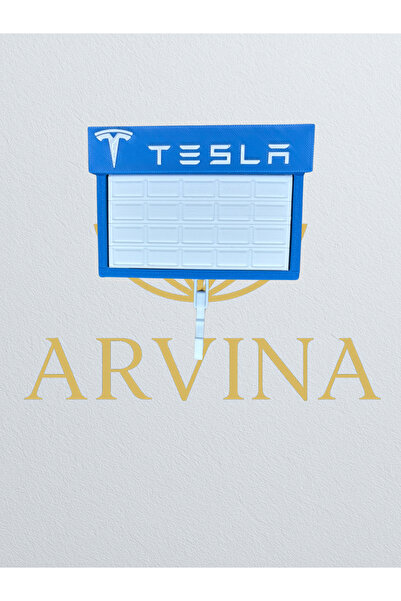 Arvina Atelier Tesla 3D Duvar Anahtarlık Askısı ve Mini Garaj Standı | Dekoratif Anahtar Tutucu – Arvina