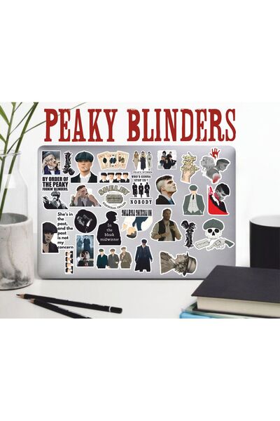 hediyenebak مجموعة ملصقات بتصميم بيكي بلايندرز |   ملصق للكمبيوتر المحمول والكمبيوتر الشخصي والتابلت والهاتف والدفتر ومجلة البوليت جورنال