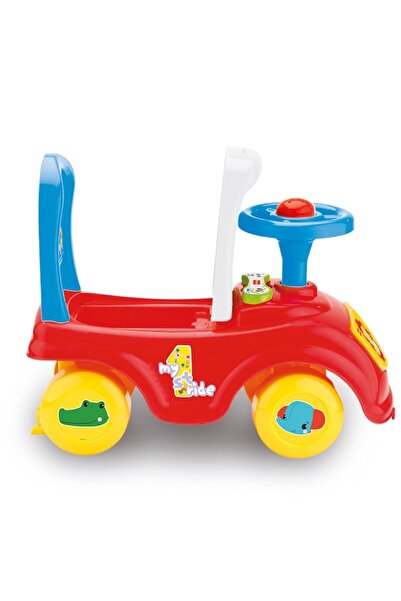 Tessari Educational Walker Ride-On Car with Horn and Storage - Colorful