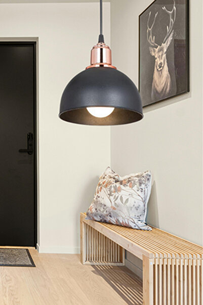 Art&Gift Haus Mini Yarım Küre Gold Kukalı ABS Siyah Sarkıt Küçük Alanlara Uyg...