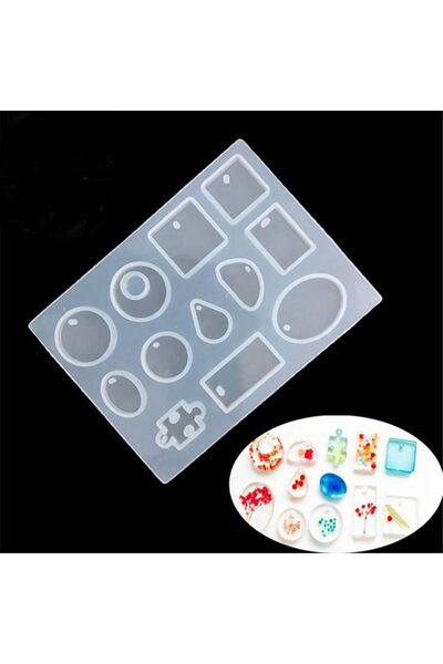 se7enck Epoksi Çoklu Silikon Kalıp 12li Premium Silikon kalıp, Epoksi Kolye A...