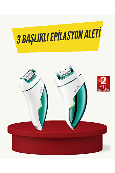 MARKT Profesyonel 3 in 1 Epilasyon Cihazı LED Aydınlatmalı Suya Dayanıklı Şarjlı VGR Epilatör 115659