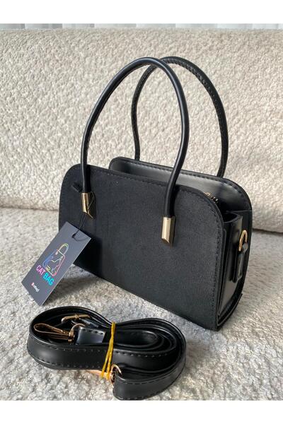 ÇANTA حقيبة يد من جلد الغزال الأسود من كات باج