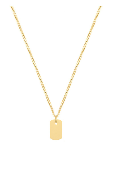 Atolyewolf Altın Kaplama Ufak Plaka Kolye