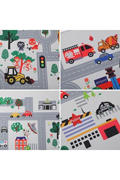 Tessari Decorative Rectangular Rug Gray 'Race Track' 150 x 100 cm