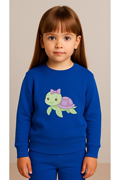 playwear Παιδικό Φούτερ Σετ με στάμπα KAPLUMBAĞ Ş για Κορίτσια και Αγόρια, με...