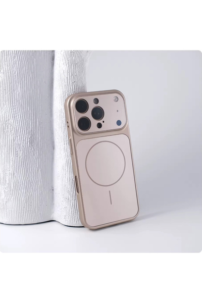 HYPERSOFT Iphone 17 Pro Max (6.9 inç) Uyumlu Magsafe Destekli Glass Kılıf