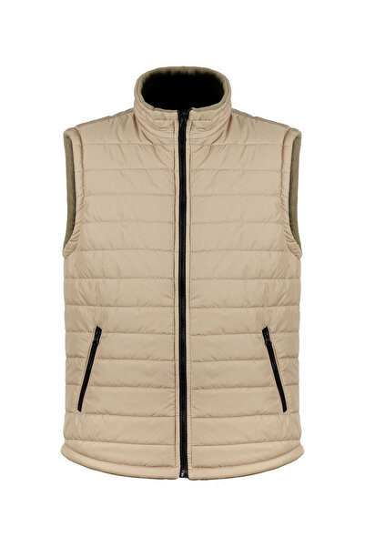 HAMİTOGULLARI Bej Ray Stitched Vest