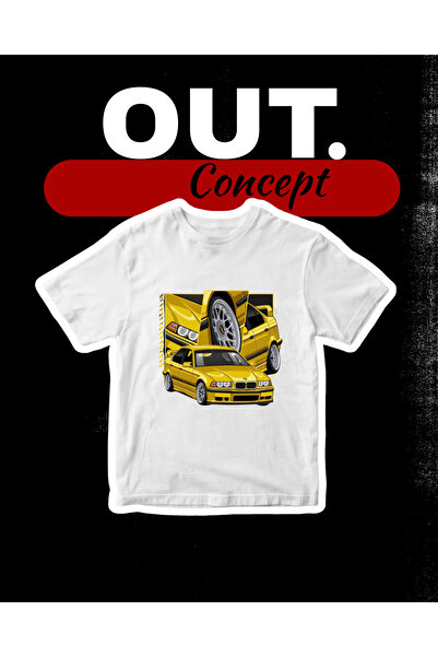 Out.Concept Unisex Yellow E36 Printed T-Shirt