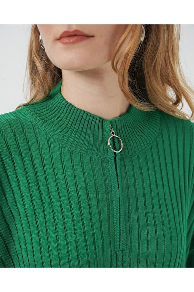 Modamorfo 15839 Full-length Knitted Dress - Green