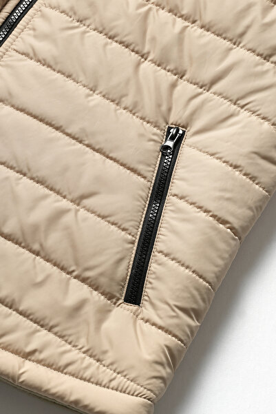 HAMİTOGULLARI Bej Ray Stitched Vest